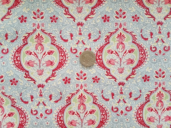 PRETTY ROSE /& HUBBLE NAVY FLAMINGO PRINT FABRIC 100/% COTTON HALF METRES
