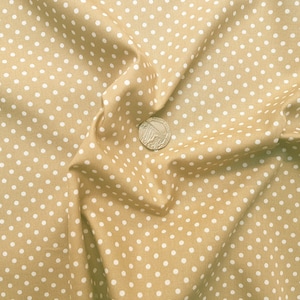 Rose & Hubble 100% Cotton Poplin Fabric - 3mm Polkadot Spot - Taupe - Dressmaking , Quilting, Craft Material
