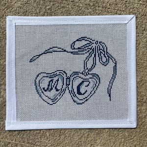 Heart Locket Needlepoint Canvas