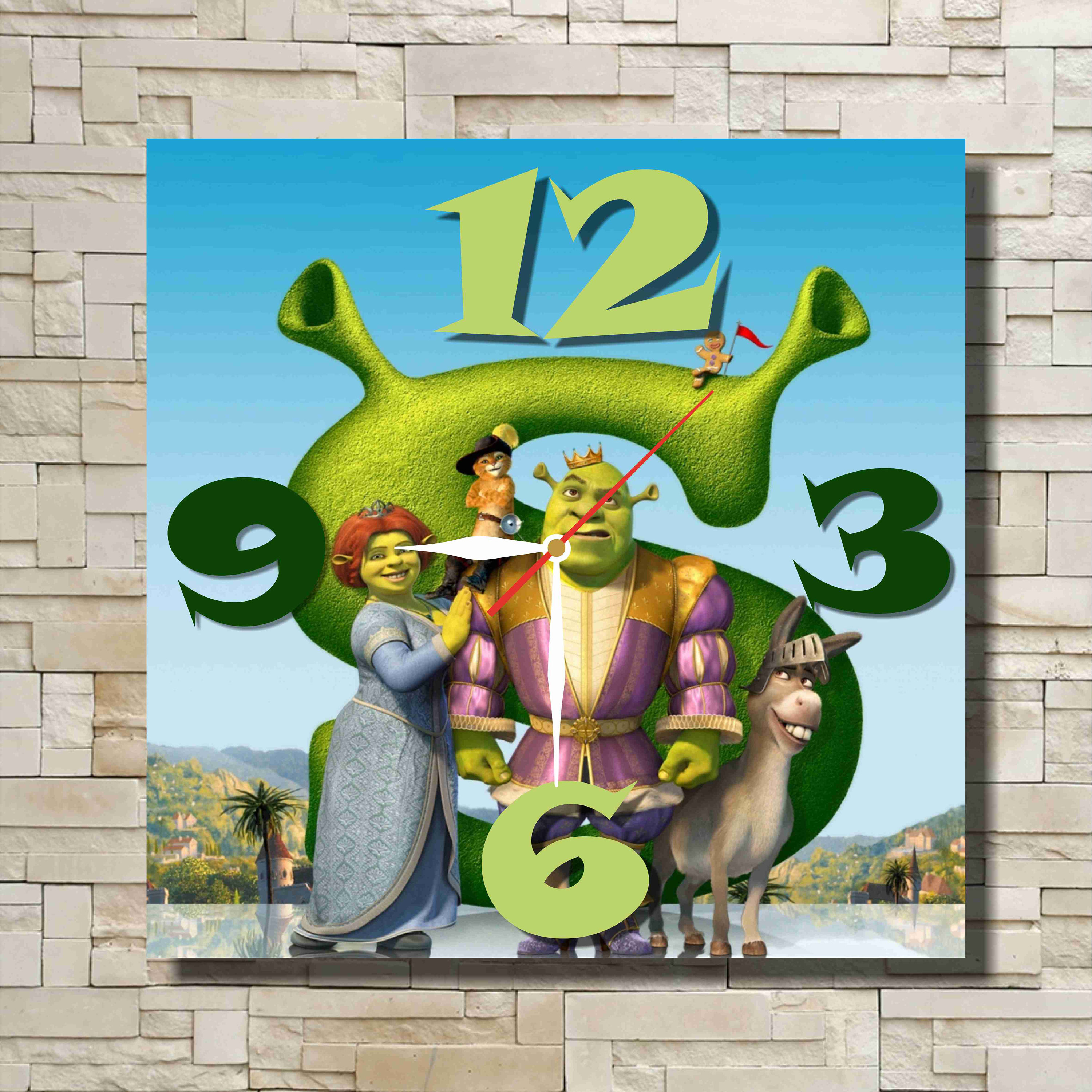 Shrek 11.8 Handmade Wall Clock Best gift ideas for kids Etsy