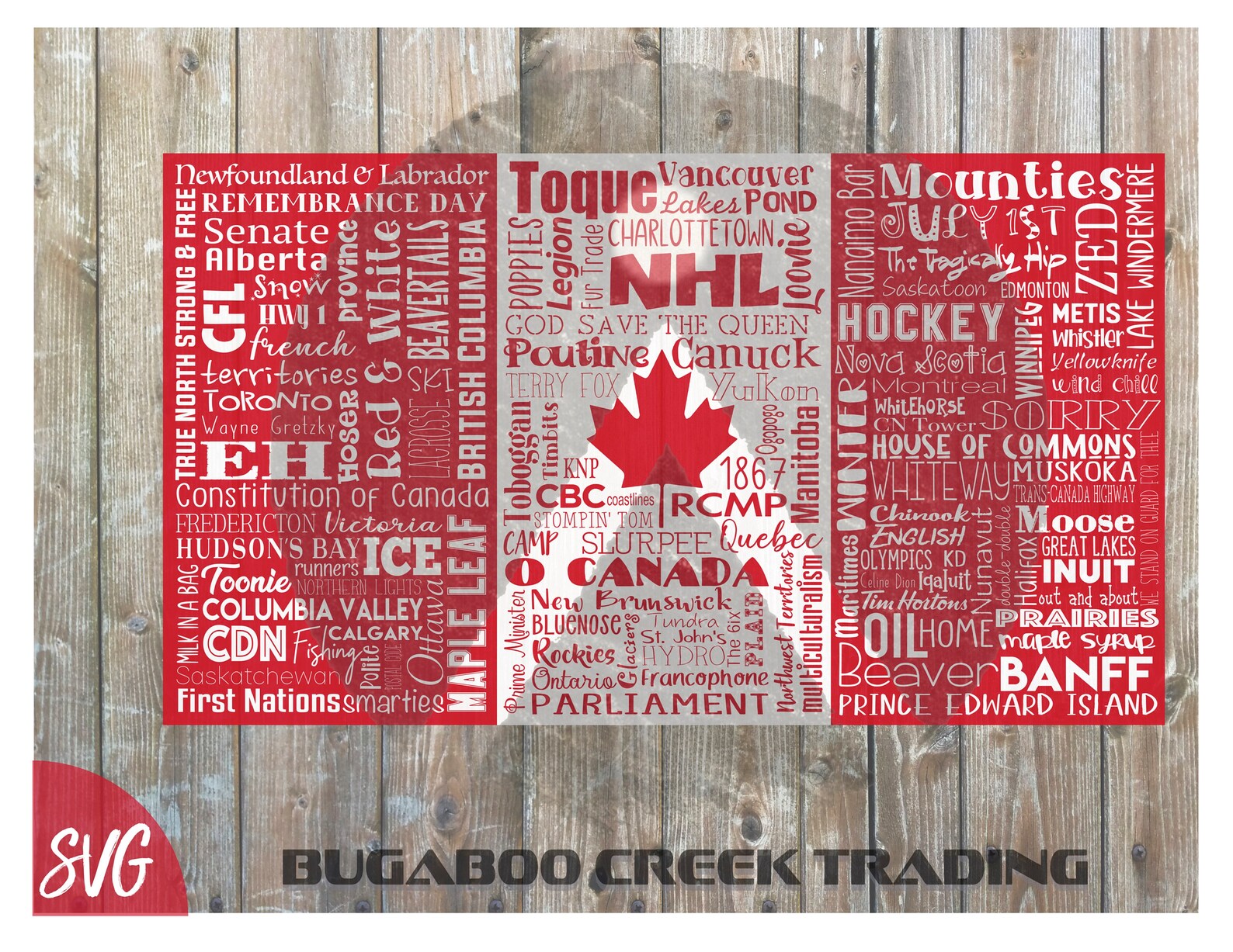 Canada Flag SVG Canadian Word Art SVG Canadian Svglaser Cut Etsy Canada