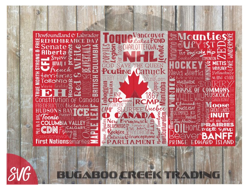 Canada Flag SVG Canadian Word Art SVG Canadian SVGLaser | Etsy