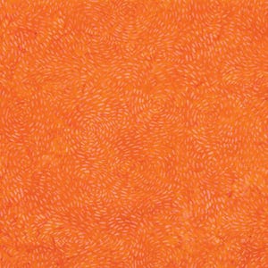 May include: A vibrant orange fabric with a repeating pattern of small, white, dash-like shapes. The design creates a textured appearance, with the white dashes densely packed across the surface. The overall effect is a warm, visually engaging textile.