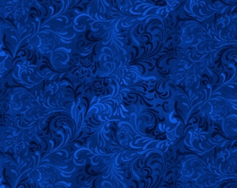 Royal Blue Embellishment - Wilmington Prints Essentials 1013-51000-444 - Premium Cotton Quilting Fabric By The Yard Cut to Order