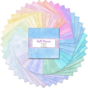 Soft Dawn 5 Karat Gems - Wilmington Prints - Premium Quilting Precut Fabric - 42 5&quot; x 5&quot; Squares - 507-113-507