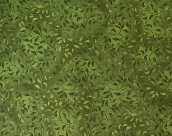Dark Green Climbing Vine - Wilmington Prints Essentials 1887-38717-779 - Premium Cotton Quilting Fabric By The Yard Cut to Order