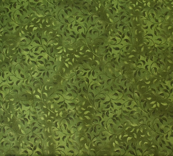 Dark Green Climbing Vine - Wilmington Prints Essentials Premium Cotton Quilting Fabric By The Yard - 1887-38717-779 - Cut to Order