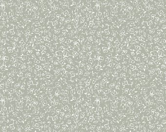 Au Naturel Ivory on Green Floral Doodle - Wilmington Prints 3041-17820-711 - Premium Cotton Quilting Fabric By The Yard Cut to Order