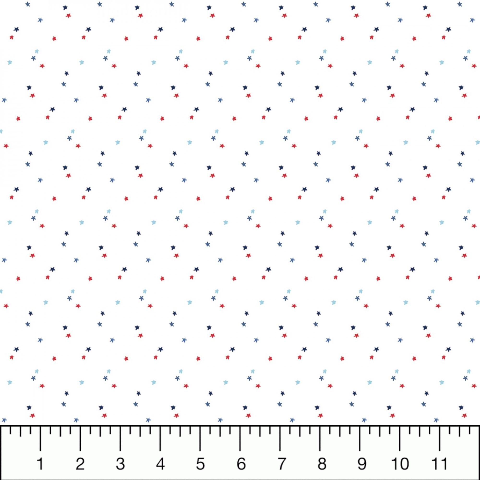 Starlight Riley Blake Pattern Stars on White - Riley Blake Designs Seasonal Basics C657-WHITE ...