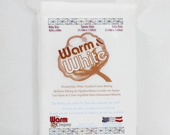 Warm & White Baby Size (45" x 60") Cotton/Poly Batting - The Warm Company
