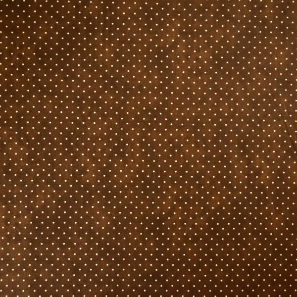 Chocolate Brown Classic Dot - Maywood Studios Beautiful Basics - Cotton Quilting Fabric By The Yard -Cut to Order- MAS609-AJ