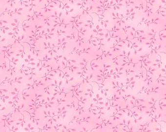 Light Pink Vines - Henry Glass Folio Basics 7755-25 Premium Cotton Quilting Fabric By The Yard - Cut to Order