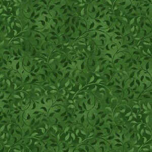 Emerald Green Climbing Vine - Wilmington Prints Premium Cotton Quilting Fabric By The Yard - 1887-38717-757 - Cut to Order