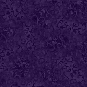 Dark Eggplant Scroll - Wilmington Prints Premium Cotton Quilting Fabric By The Yard - Cut to Order - 1077-89025-699