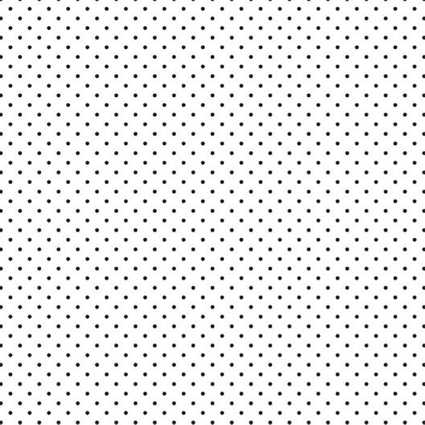 Black Swiss Dot on White - Riley Blake Designs - Cotton Quilting Fabric By The Yard - Cut to Order - C660-110-BLACK