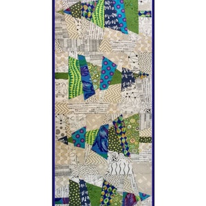 Crazy Christmas Trees Table Runner Quilt Pattern - Cut Loose Press - Karla Alexander - Instant Download