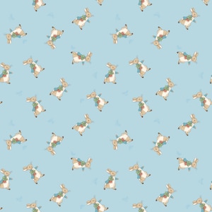 The Tale of Peter Rabbit Blue Toss - Riley Blake Designs - Cotton Quilting Fabric By The Yard - Cut to Order - C14702-BLUE