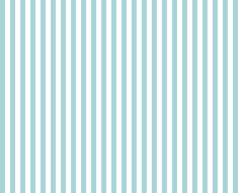 Aqua 1/4 Inch Stripe - Riley Blake Designs C555-AQUA - Cotton Quilting Fabric By The Yard Cut to Order