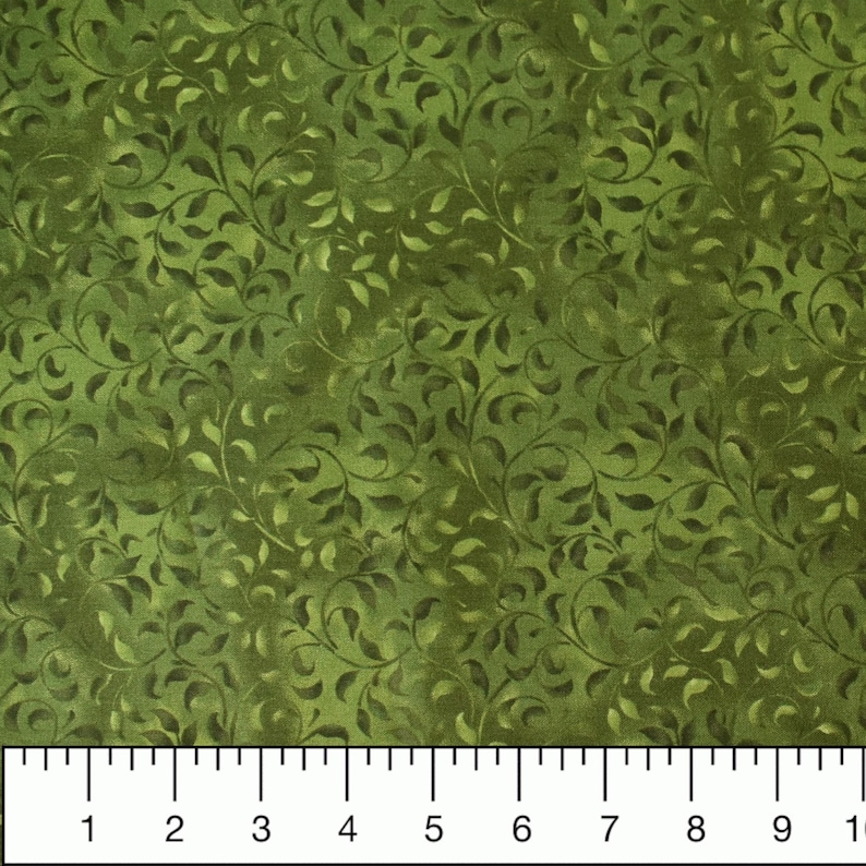 Dark Green Climbing Vine - Wilmington Prints Essentials 1887-38717-779 - Premium Cotton Quilting Fabric By The Yard Cut to Order image 2