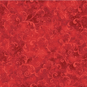 Filigrane rouge - tissu de courtepointe en coton de qualité supérieure Wilmington Prints Essentials par yard 1810-42324-333 - coupé à la commande