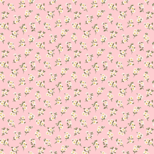 Petal Daisy Bunches-  Whistler Studios - Windham Fabrics Premium Cotton Quilt Fabric By The Yard - 52863-4 - Cut to Order