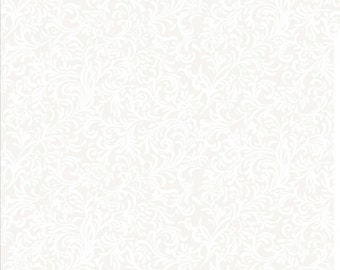 White on White Embellishment - Wilmington Prints 1013-51000-100 - Premium Cotton Quilting Fabric By The Yard Cut to Order