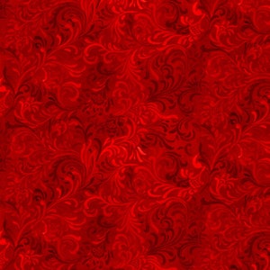 Embellissement rouge - tissu de courtepointe en coton de qualité supérieure Wilmington Prints par yard - coupé à la commande - 1013-51000-333