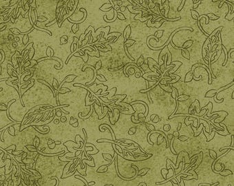 Grass Drifting Silhouette - Benartex Autumn Breeze  17155-42 - Premium Cotton Quilting Fabric By The Yard Cut to Order