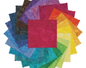Bali Granite Hill 5 x 5 Pack - Benartex BGRH5PK - Premium Cotton Quilting Precut Fabric - 42 5" x 5" Squares