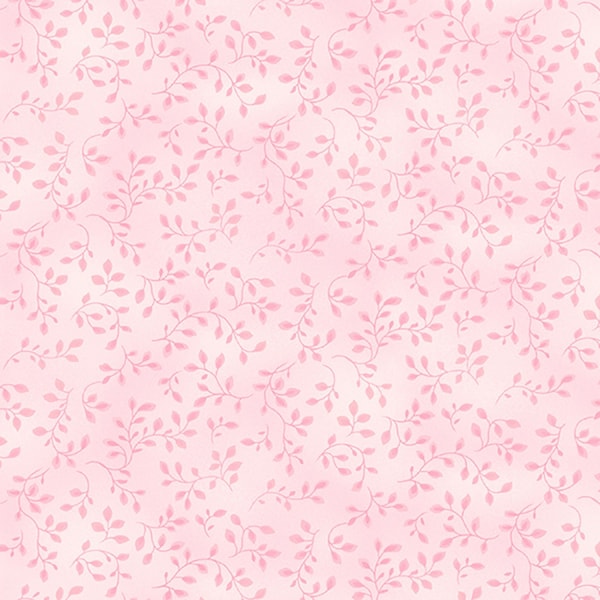 Powder Pink Vines - Henry Glass Premium Cotton Quilting Fabric By The Yard - Cut to Order - 7755-20