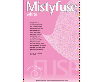 White Mistyfuse Fusible Applique Web - 12 Inch Wide by the Yard - EAMW06