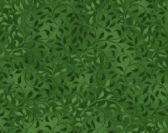 Emerald Green Climbing Vine 1887-38717-757 - Wilmington Prints Essentials Premium Cotton Quilting Fabric