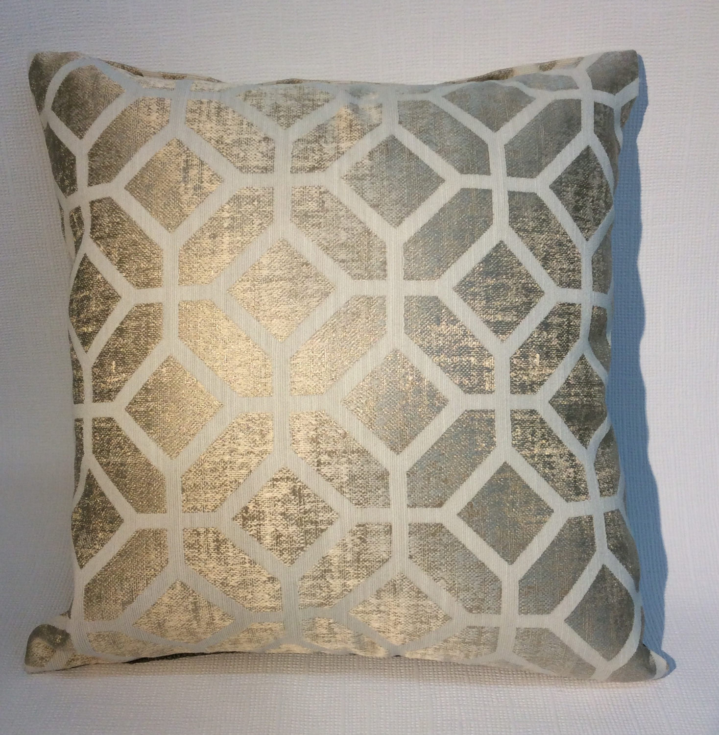 Decorative pillow cover with Japanese Silk embroidered detail. Etsy