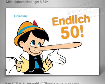 Lustige Einladungskarten Zum 50 Etsy