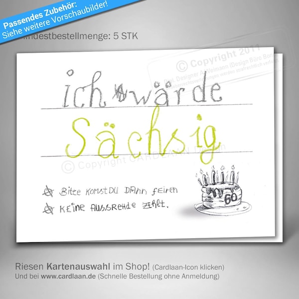 Klappkarten Einladungen 60. Geburtstag, Sechzigster Geburtstag lustige Grußkarte, Witzige Grußkarte 60, Sechzigster kreative Einladungen