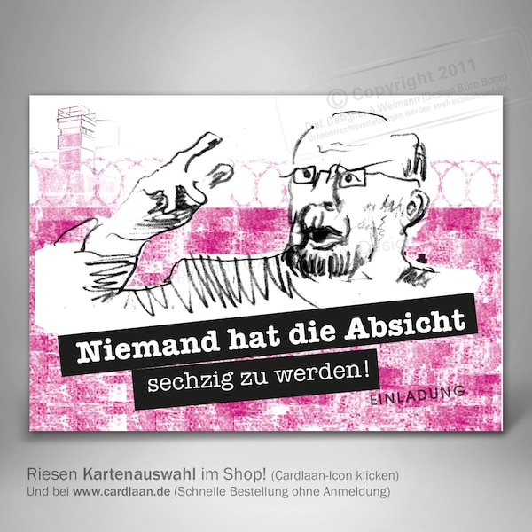 Einladungen 60. Geburtstag  I  60. Karten  I  Retro Einladung lustig  I  Witzige Einladung Mann  I  Lustige Einladung Frau 60  I  Ostalgie