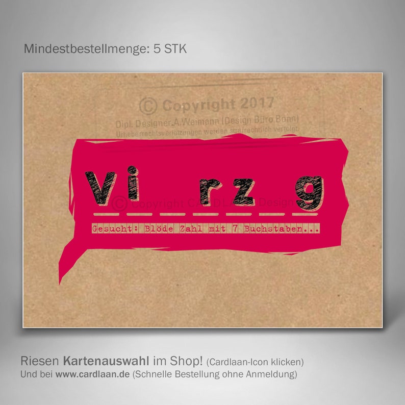 Einladung 40. Geburtstag I Kraftpapier I Einladung 40 kreativ lustig I vintage I Einladung 40 Geburtstag I Stempel I Vierzig Bild 1