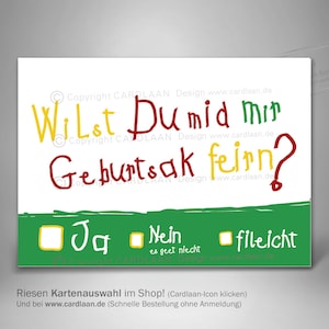 40. Geburtstag Einladung I Einladung bunt Kinderstil I Einladungskarten 40 I Einladung Spruch lustig I Kritzelei Einladung I Vierzig Bild 1