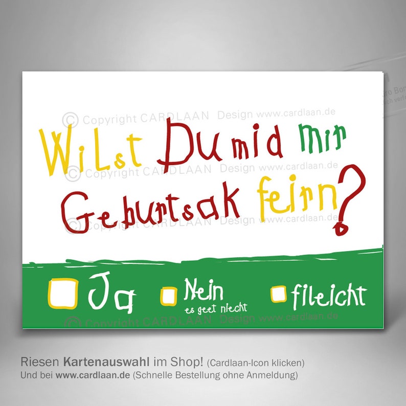 40. Geburtstag Einladung I Einladung bunt Kinderstil I Einladungskarten 40 I Einladung Spruch lustig I Kritzelei Einladung I Vierzig Bild 1