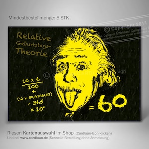 Einstein Einladungkarten 60.  I  Einstein  I  Witzig Spruch Einladung  I  Einladungen 60. Geburtstag  I  Karten zum 60 Geburtstag  I  Text
