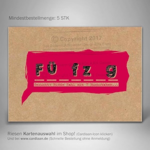 Einladung 50. Geburtstag  I  Einladung 50. Geburtstag  I  Karte Fünfzigster  I  Einladung Feier 50  I  Spruch witzig  I  brauner Karton