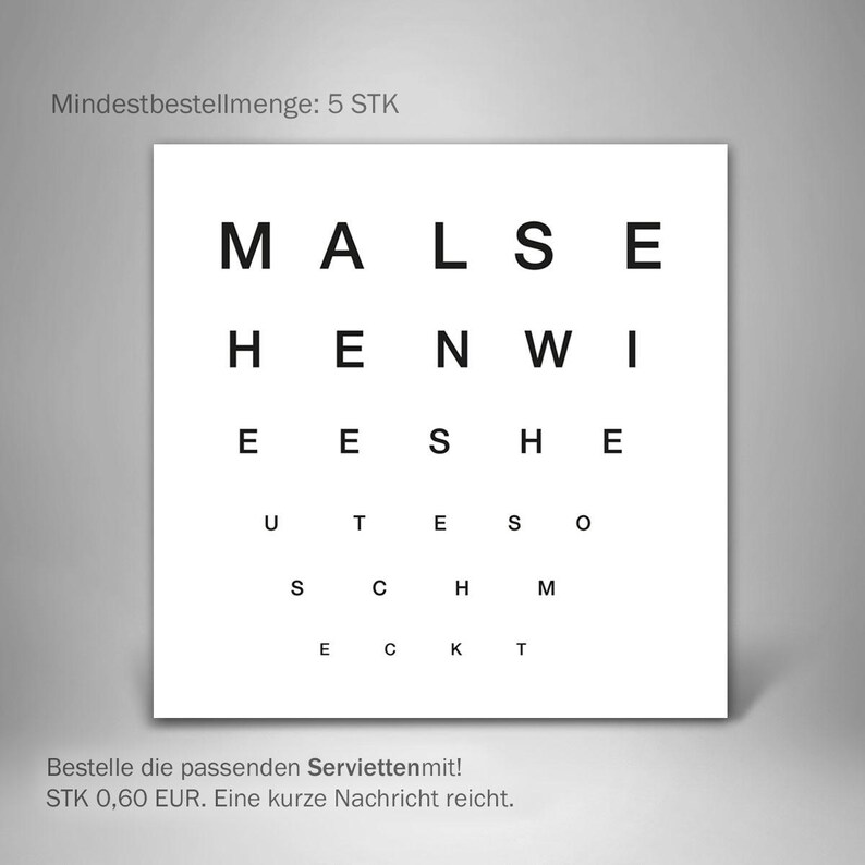 50th Birthday Invitation | Folded Card | Eye Test | Fiftieth | Funny Idea | Humorous 50th Birthday Greeting Card | Creative Invitation Text image 6