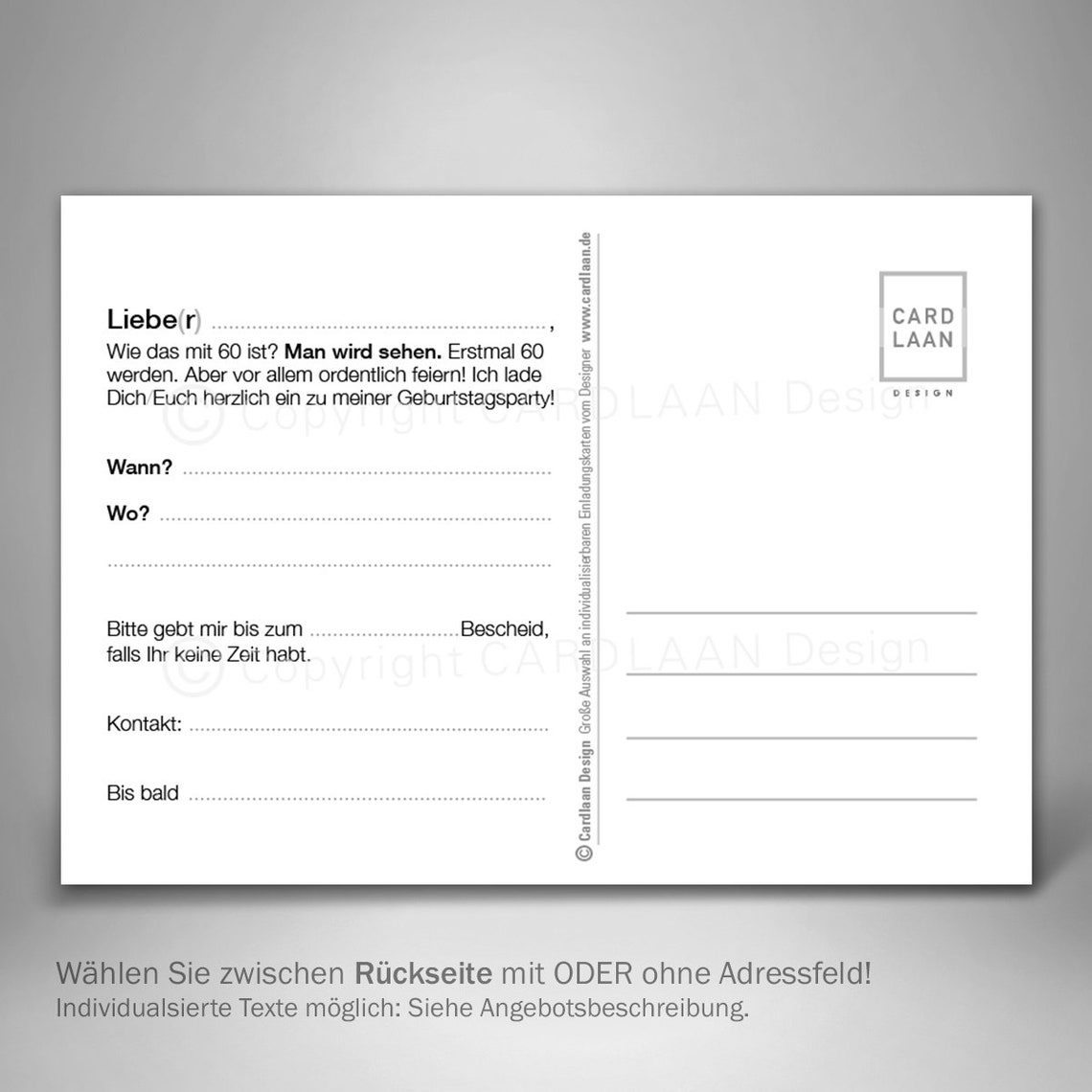 Einladungen 60. Geburtstag, Sechzigster Geburtstag lustige Einladung