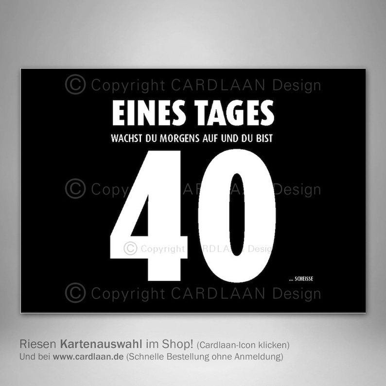 Einladungkarten 40. I Einladung 40. Geburtstag I Black&White I