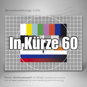 Einladungen 60. Geburtstag  I  Sendepause TV  I  60. Karten  I  Einladung lustig  I  Einladung Idee  I  Mann 60.  I  Frau 60.  I digital