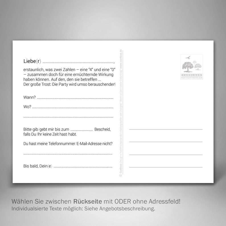 Einladungen 40. Party I lustige Einladung I Witziger Spruch Einladung