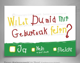 Einladungen 50. Geburtstag  I  Kinderkram  I  Fünfzigster Geburtstag lustige Einladung  I  Witzige Einladungen 50 I  Fünfzigster Postkarte