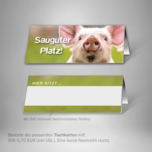 Tischkarten Geburtstag, 30. 40. 50. 60. Geburtstag Tischkarten, Platzkarten, Sauerei, Geburtstag Party Tischkarten, Party Tischdeko Schwein