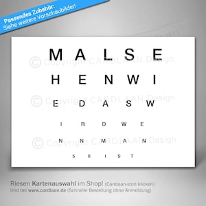 Einladung 50 Geburtstag  I  Sehtest Einladung  I  Fünfzigster  I  Lustige Idee  I  Witzige Grußkarte 50  I  Kreative Einladungskarte Text