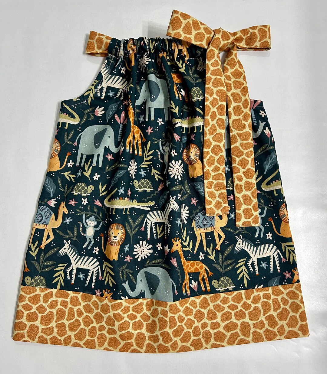 Safari Dress Jungle Dress Zoo Dress Girls Dress Toddler Dress Animal Dress Dress With Animals